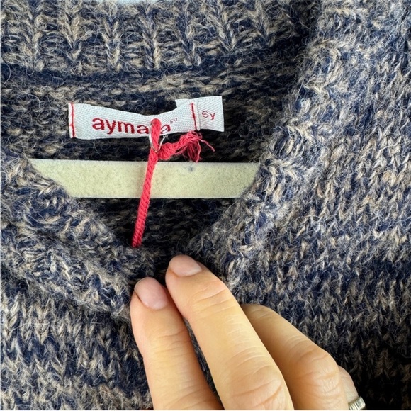 Aymara baby alpaca blend kids Cozy Knit Sweater NWT - Picture 6 of 10